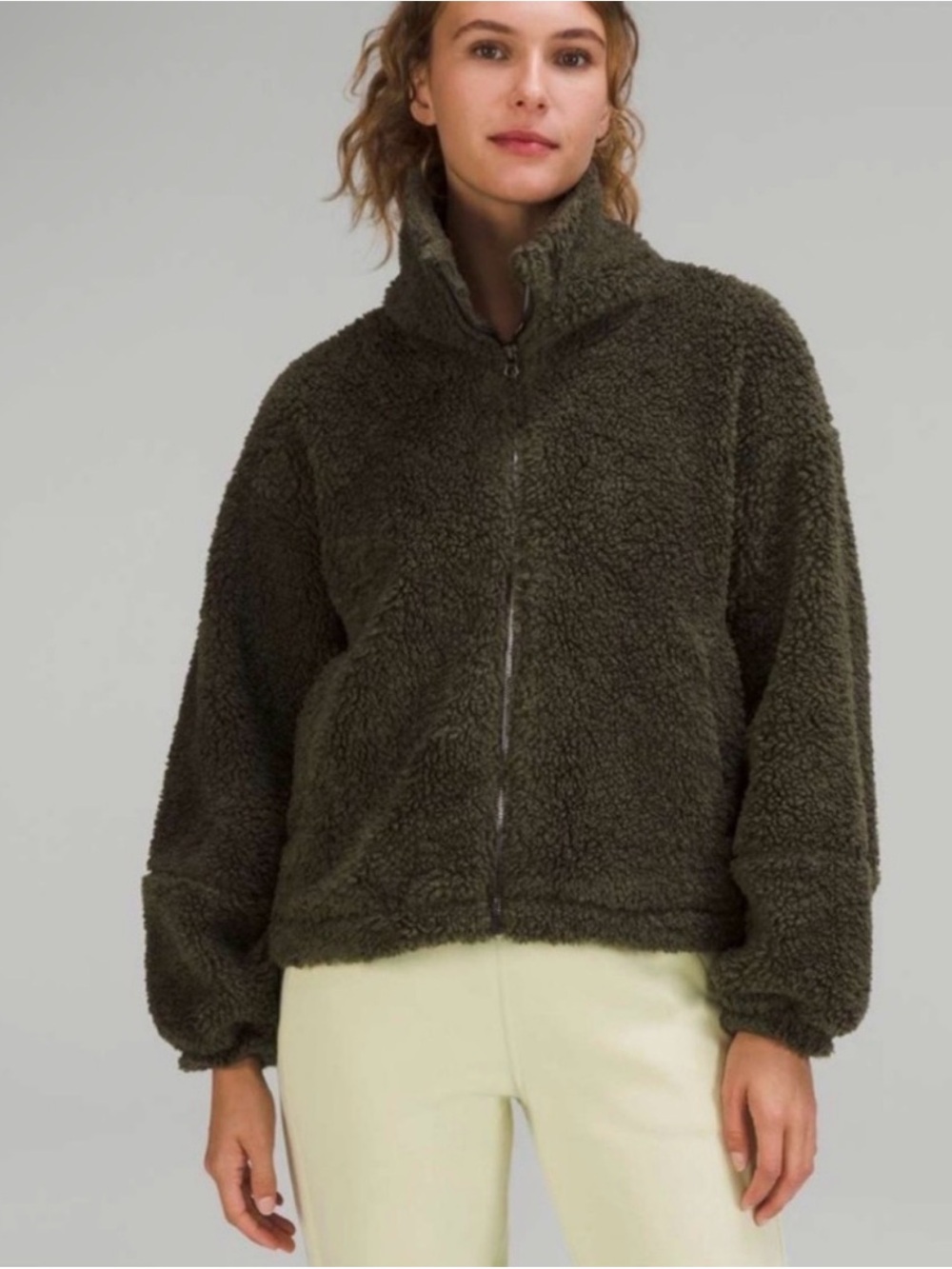 lululemon athletica Olive Sherpa Zip Jacket